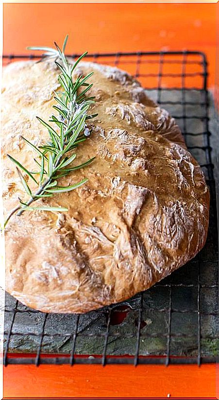 Homemade bread with chickpea flour