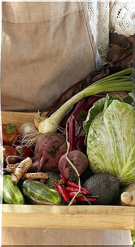 basket of vegetables for roasting